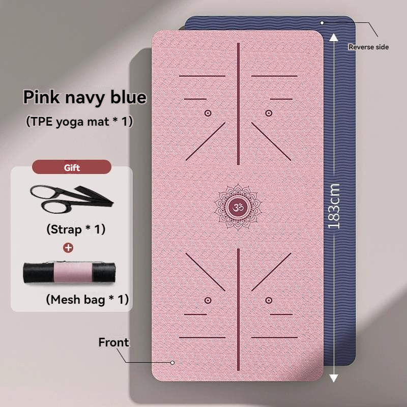 Suede+TPE Foldable Thin Lightweight Anti Slip Yoga Mat