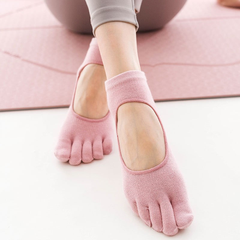 Five-Finger Non-Slip Yoga Socks