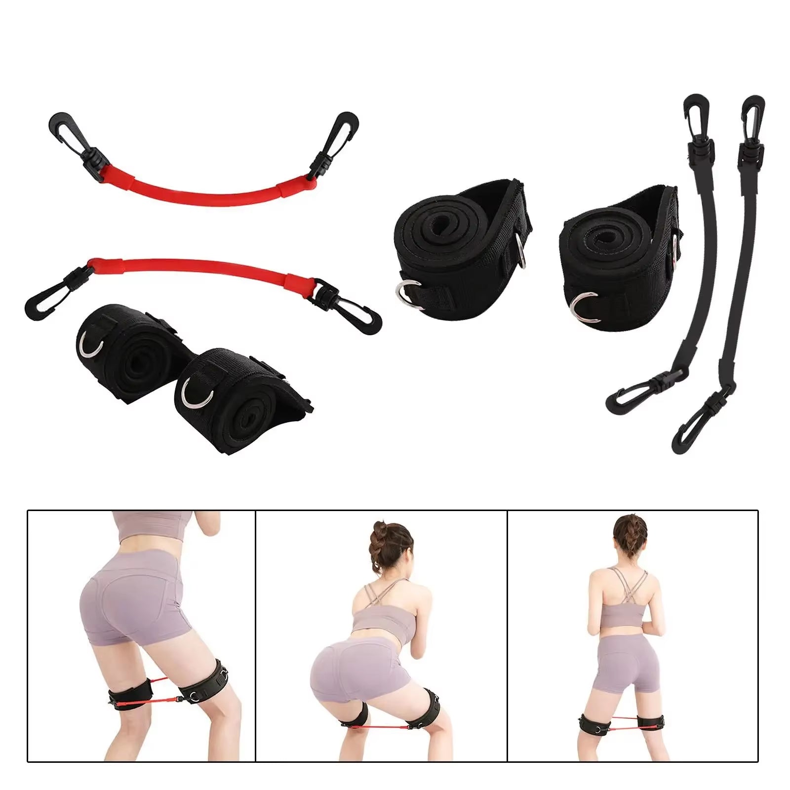 4X Legs Resistance Bands Speed Agility Training Tool Basketball Gym Yoga