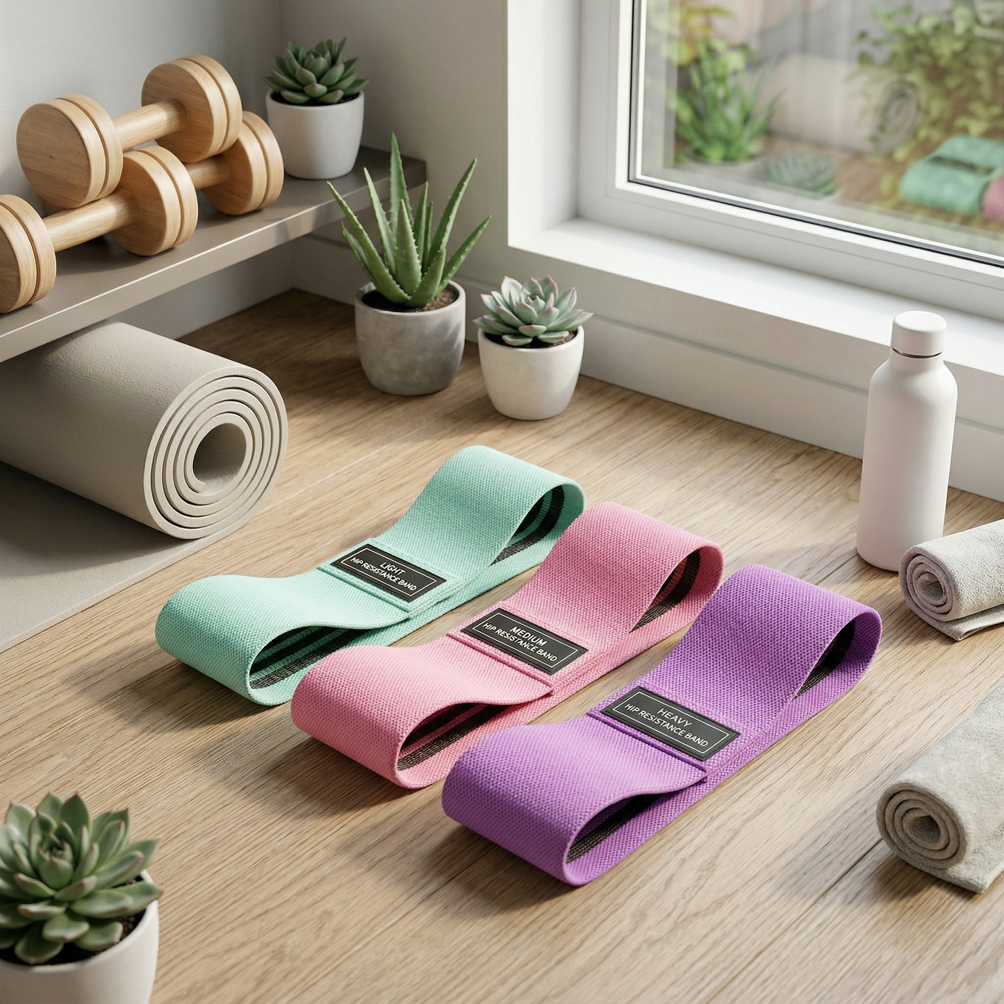 Premium Fabric Resistance Bands Set | Non-Slip Sculpting Loops
