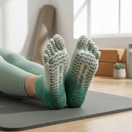 Premium Five-Toe Yoga Grip Socks | Sustainable Non-Slip Balance