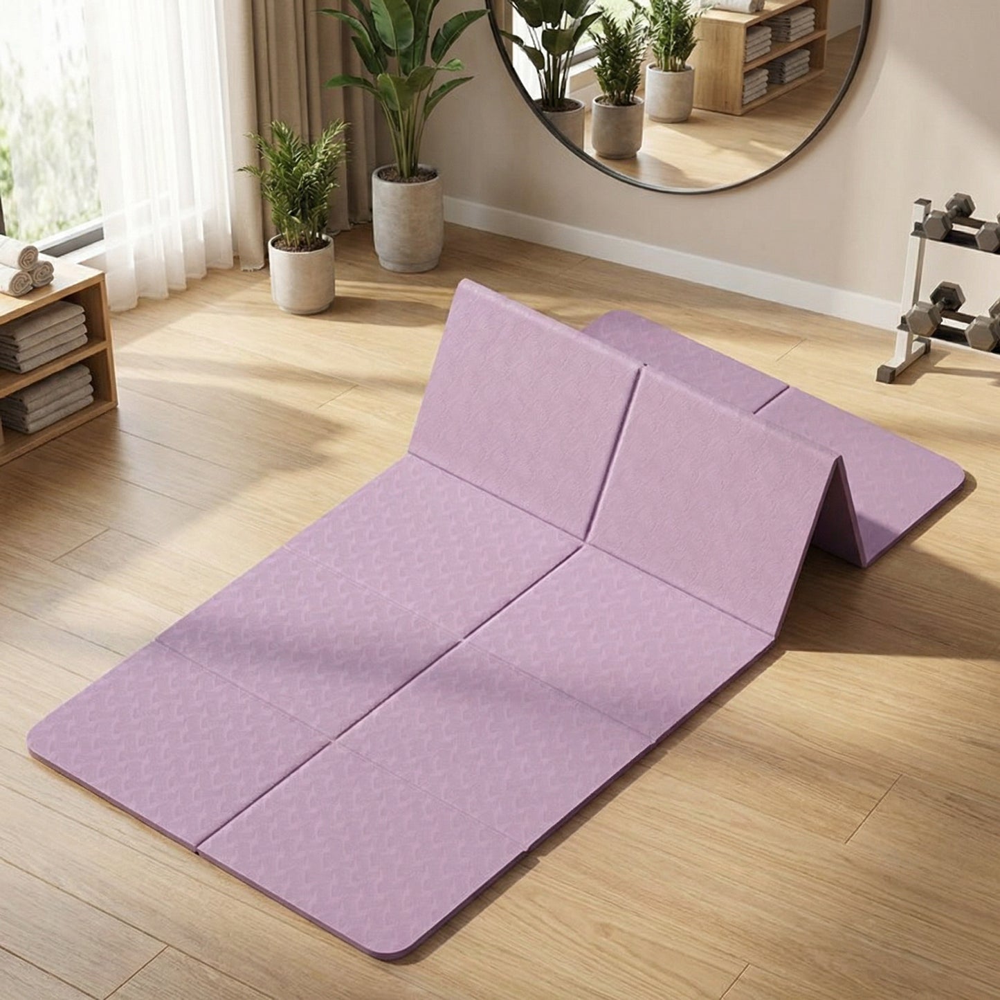 Premium Foldable TPE Yoga Mat | Intelligent Grip & Travel-Ready